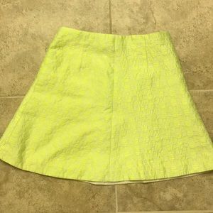 J Crew lime green skirt